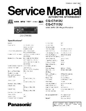 Сервисная инструкция Panasonic CQ-C7113U, CQ-C7143U ― Manual-Shop.ru