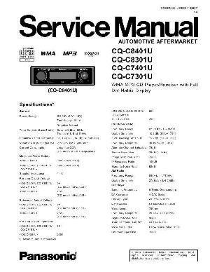 Сервисная инструкция Panasonic CQ-C7301U, CQ-C7401U, CQ-C8301U, CQ-C8401U ― Manual-Shop.ru