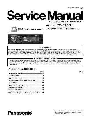 Service manual Panasonic CQ-C800U ― Manual-Shop.ru
