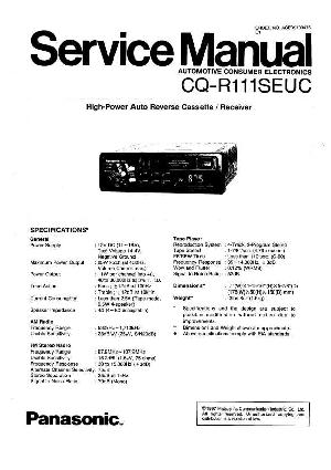 Service manual Panasonic CQ-R111SEUC ― Manual-Shop.ru