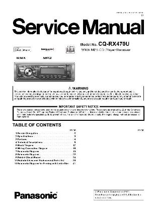 Сервисная инструкция Panasonic CQ-RX470U ― Manual-Shop.ru