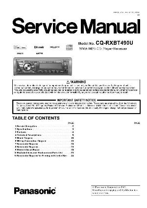 Service manual Panasonic CQ-RXBT490U ― Manual-Shop.ru