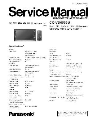 Service manual Panasonic CQ-VD6505U ― Manual-Shop.ru