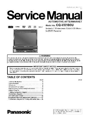 Service manual Panasonic CQ-VX100U ― Manual-Shop.ru