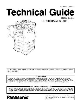 Service manual Panasonic DP-2000, DP-2500, DP-3000, Technical Guide ― Manual-Shop.ru