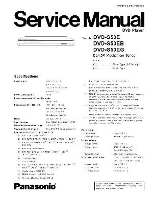 Service manual Panasonic DVD-S53E, EB, EG ― Manual-Shop.ru