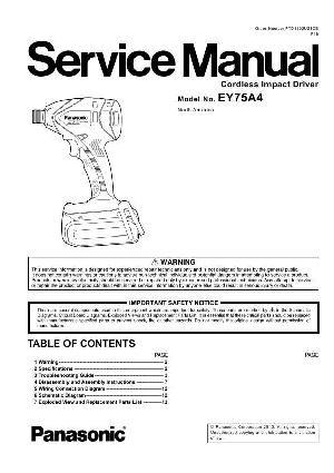 Service manual Panasonic EY75A4 ― Manual-Shop.ru