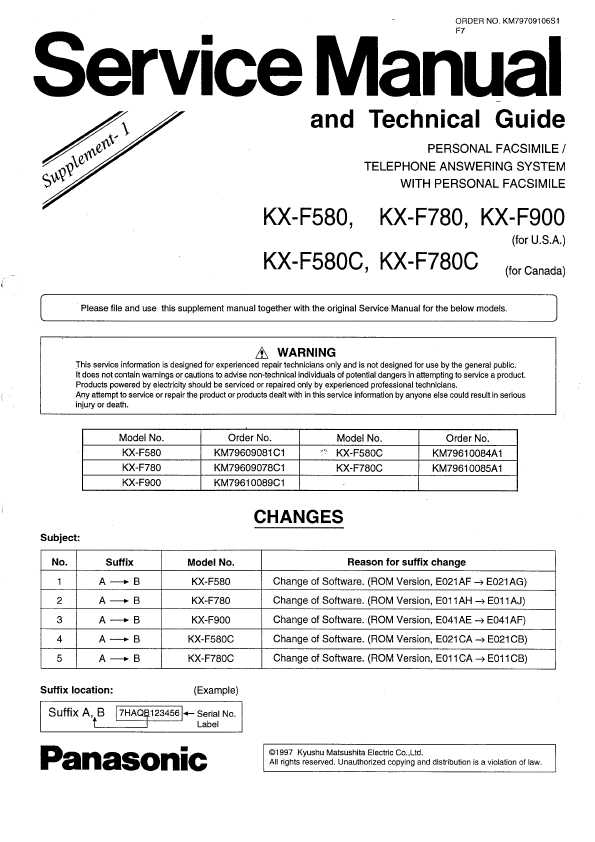 Panasonic Kx-f580bx  -  5