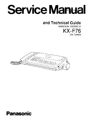 Service manual Panasonic KX-F76 ― Manual-Shop.ru
