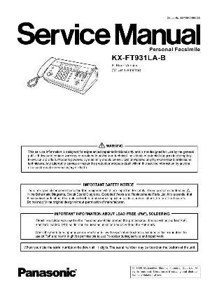 Сервисная инструкция Panasonic KX-FT931LA ― Manual-Shop.ru