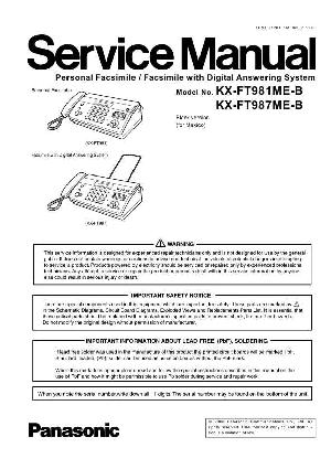Сервисная инструкция Panasonic KX-FT981ME, KX-FT987ME ― Manual-Shop.ru