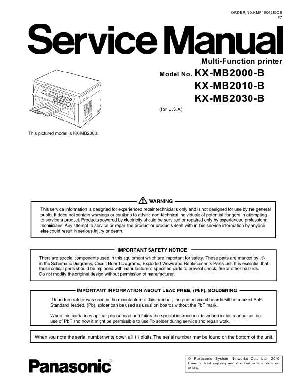 Service manual Panasonic KX-MB2000, KX-MB2010, KX-MB2030-B ― Manual-Shop.ru