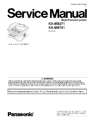 Сервисная инструкция Panasonic KX-MB271, KX-MB781 ― Manual-Shop.ru