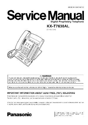 Сервисная инструкция Panasonic KX-T7630AL ― Manual-Shop.ru