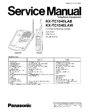 Сервисная инструкция Panasonic KX-TC1040LA ― Manual-Shop.ru