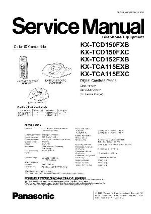 Сервисная инструкция Panasonic KX-TCD150FX, KX-TCD152FXB, KX-TCA115EX ― Manual-Shop.ru