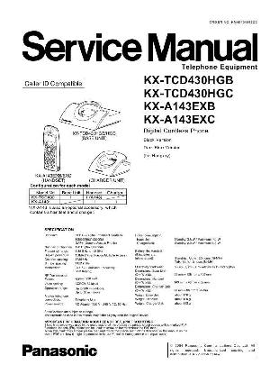 Сервисная инструкция Panasonic KX-TCD430HG ― Manual-Shop.ru