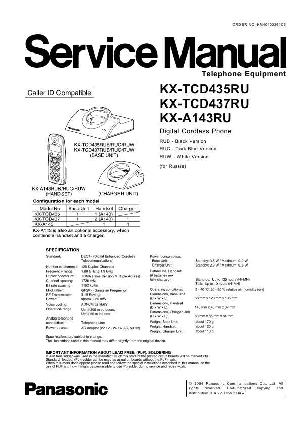 Сервисная инструкция Panasonic KX-TCD435RU, KX-TCD437RU ― Manual-Shop.ru