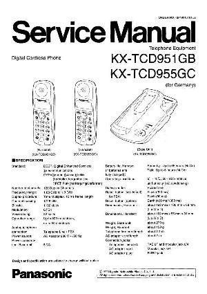 Сервисная инструкция Panasonic KX-TCD951 ― Manual-Shop.ru