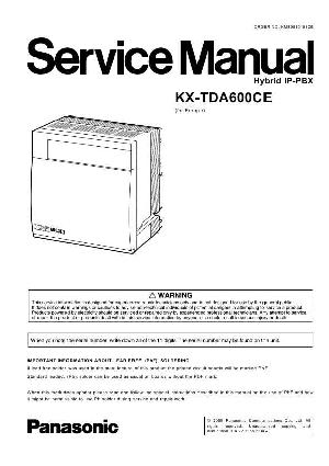 Сервисная инструкция Panasonic KX-TDA600CE ― Manual-Shop.ru