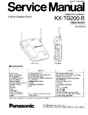 Сервисная инструкция Panasonic KX-TG200B ― Manual-Shop.ru