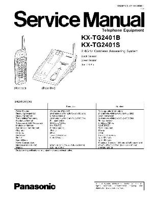 Сервисная инструкция Panasonic KX-TG2401B ― Manual-Shop.ru