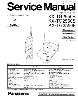 Сервисная инструкция Panasonic KX-TG2550B ― Manual-Shop.ru