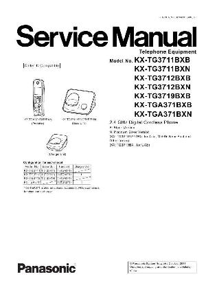 Сервисная инструкция Panasonic KX-TG3711BX, KX-TG3712BX, KX-TGA371BX ― Manual-Shop.ru