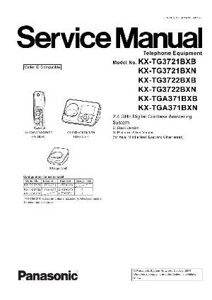 Сервисная инструкция Panasonic KX-TG3721BX, KX-TG3722BX, KX-TGA371BX ― Manual-Shop.ru