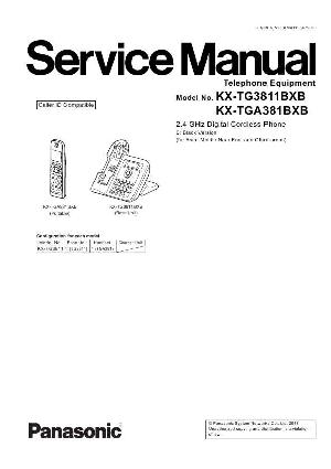 Сервисная инструкция Panasonic KX-TG3811BX, KX-TGA381BX ― Manual-Shop.ru