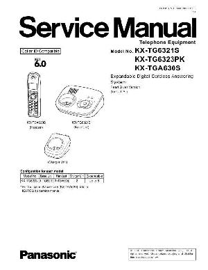 Сервисная инструкция Panasonic KX-TG6321S, KX-TG6323PK ― Manual-Shop.ru