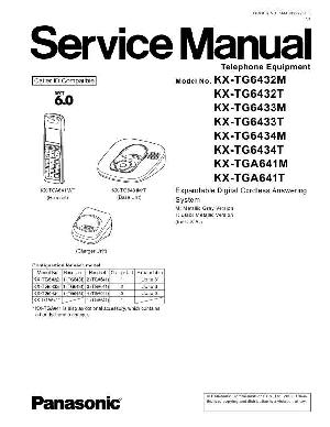 Сервисная инструкция Panasonic KX-TG6432M, KX-TG6433T ― Manual-Shop.ru