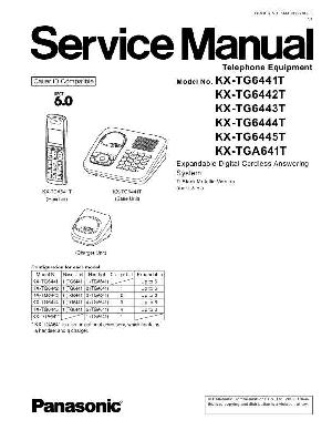 Сервисная инструкция Panasonic KX-TG6441T, KX-TG6442T, KX-TG6443T, KX-TG6444T, KX-TG6445T ― Manual-Shop.ru