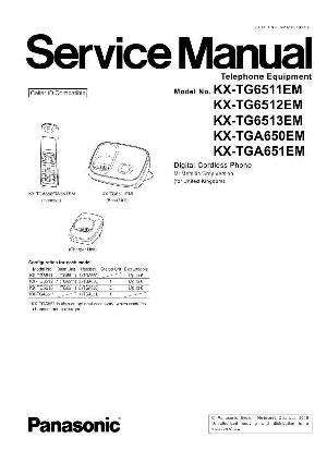 Сервисная инструкция Panasonic KX-TG6511EM, KX-TG6512EM, KX-TG6513EM ― Manual-Shop.ru