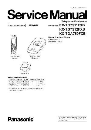 Сервисная инструкция Panasonic KX-TG7511FXB, KX-TG7512FXB, KX-TGA750FXB ― Manual-Shop.ru