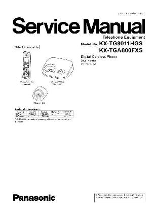 Сервисная инструкция Panasonic KX-TG8011HG, KX-TGA800FXS ― Manual-Shop.ru