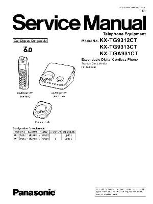 Сервисная инструкция Panasonic KX-TG9312CT, KX-TG9313CT ― Manual-Shop.ru