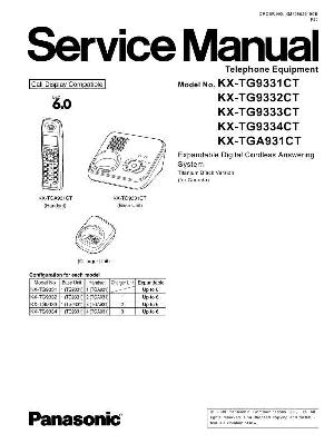Сервисная инструкция Panasonic KX-TG9331CT, KX-TG9332CT, KX-TG9333CT, KX-TG9334CT ― Manual-Shop.ru