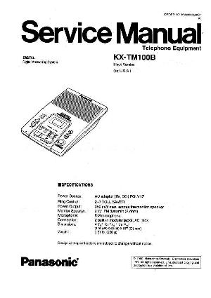 Сервисная инструкция Panasonic KX-TM100B ― Manual-Shop.ru