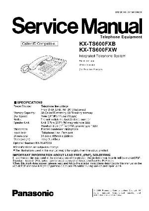 Сервисная инструкция Panasonic KX-TS600FX ― Manual-Shop.ru