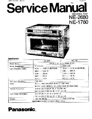 Сервисная инструкция Panasonic NE-1780, NE-2680 ― Manual-Shop.ru