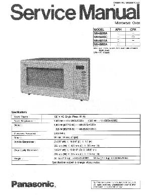 Сервисная инструкция Panasonic NN-6805, NN-6815, NN-6855A ― Manual-Shop.ru