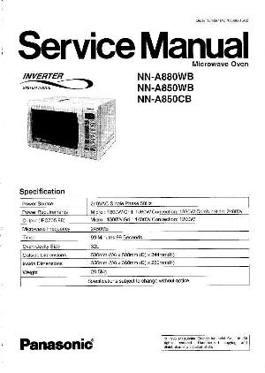 Сервисная инструкция Panasonic NN-A880WB, NN-A850WB, NN-A850CB  ― Manual-Shop.ru