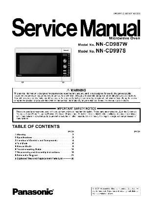 Сервисная инструкция Panasonic NN-CD997S, NN-CD987W ― Manual-Shop.ru