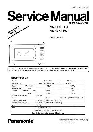 Сервисная инструкция Panasonic NN-GX31WF, NN-GX36BF ― Manual-Shop.ru
