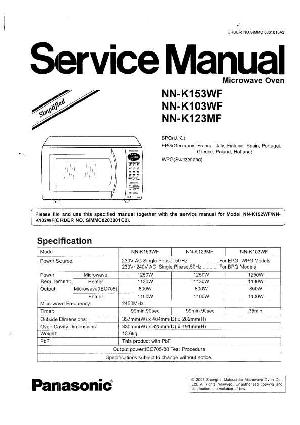 Сервисная инструкция Panasonic NN-K103WF, NN-K123MF, NN-K153WF ― Manual-Shop.ru