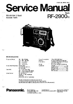Сервисная инструкция Panasonic RF-2900 ― Manual-Shop.ru