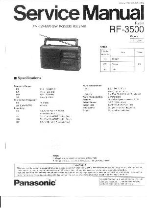 Сервисная инструкция Panasonic RF-3500 ― Manual-Shop.ru