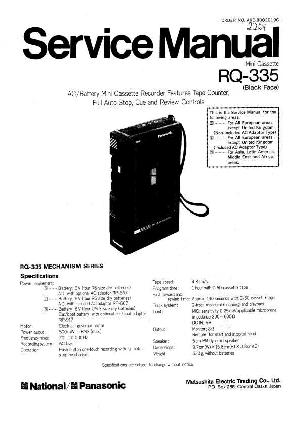 Сервисная инструкция Panasonic RQ-335 ― Manual-Shop.ru