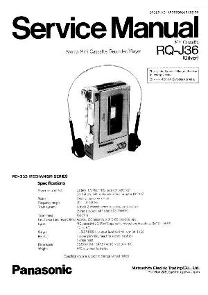 Сервисная инструкция Panasonic RQ-J36 ― Manual-Shop.ru